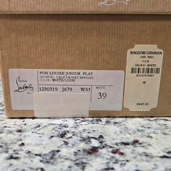 NEW Christian Louboutin Fun Louise Junior Flat White Sneakers Size 39 - Picture 12 of 12